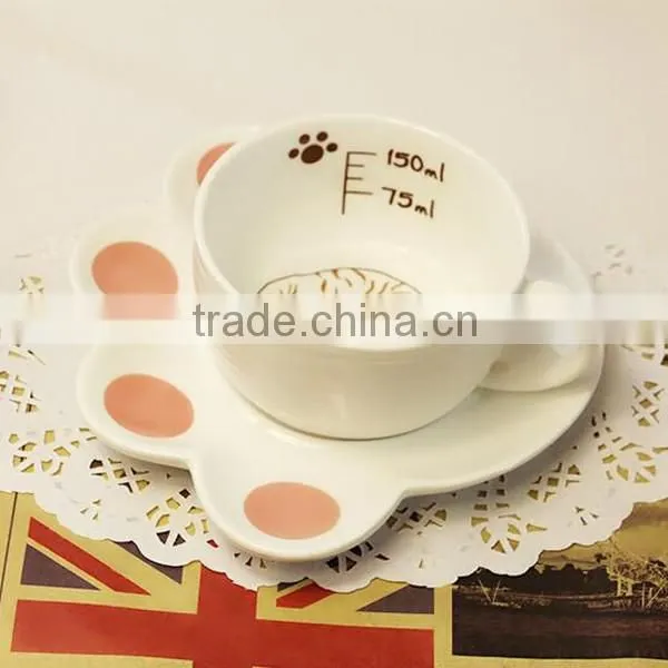 Lovely ceramic cup and plate porcelain coffee cup and saucer