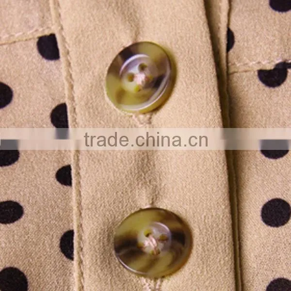 women fashion dress short sleeve black dot dress