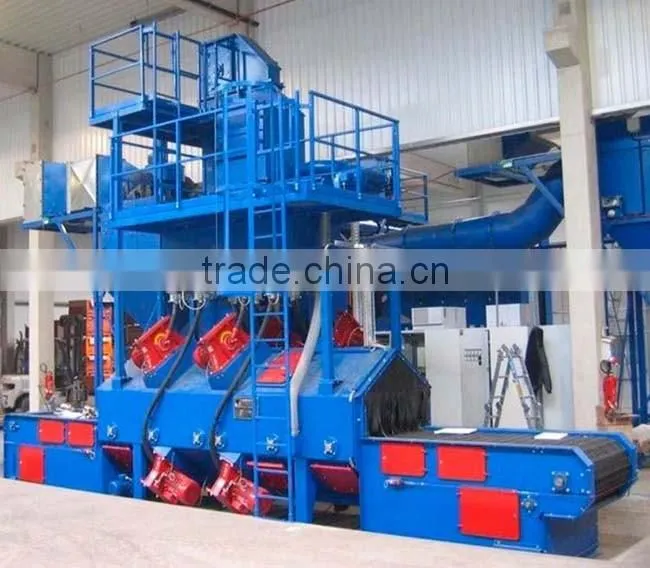 Wire mesh belt continuous shot blasting machines