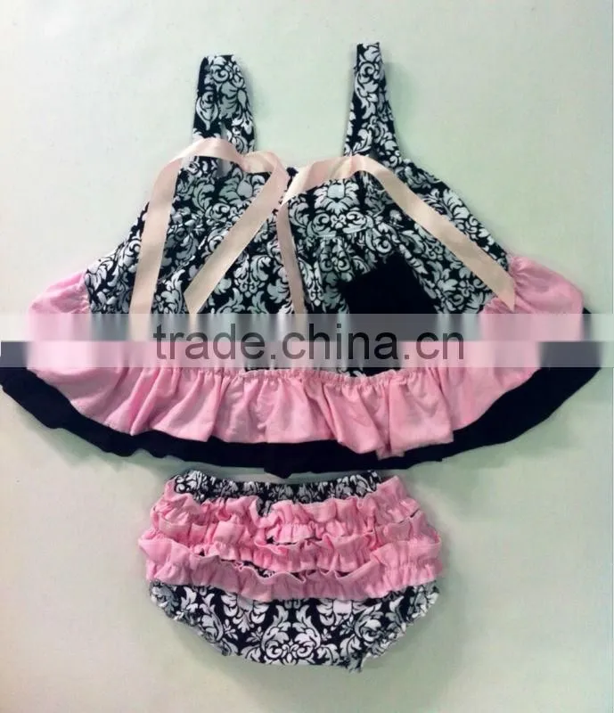 Latest 2016 swing top and bloomer set wholesale children's boutique clothing