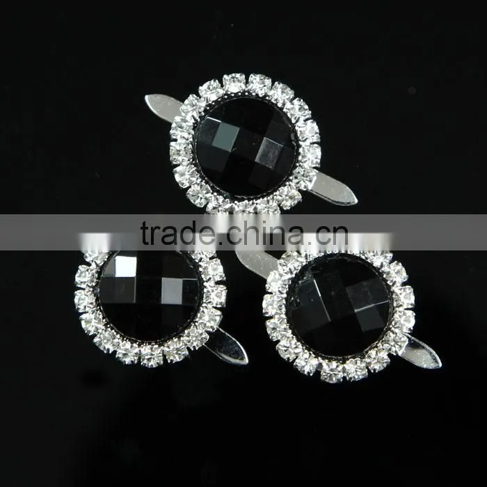 Top Seller Cheap Black Round Embelishments for Decoration 2308B02