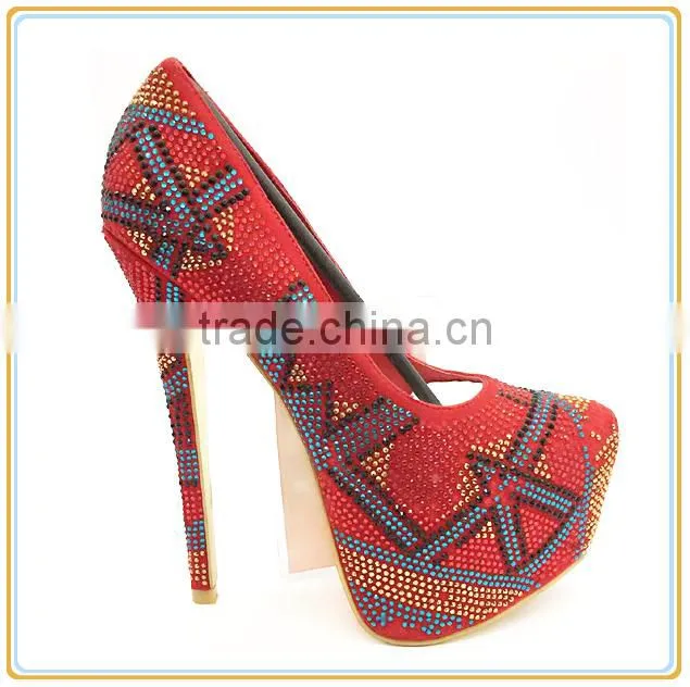 High heel ladies shoes Luxury jewel dress party prom women shoes