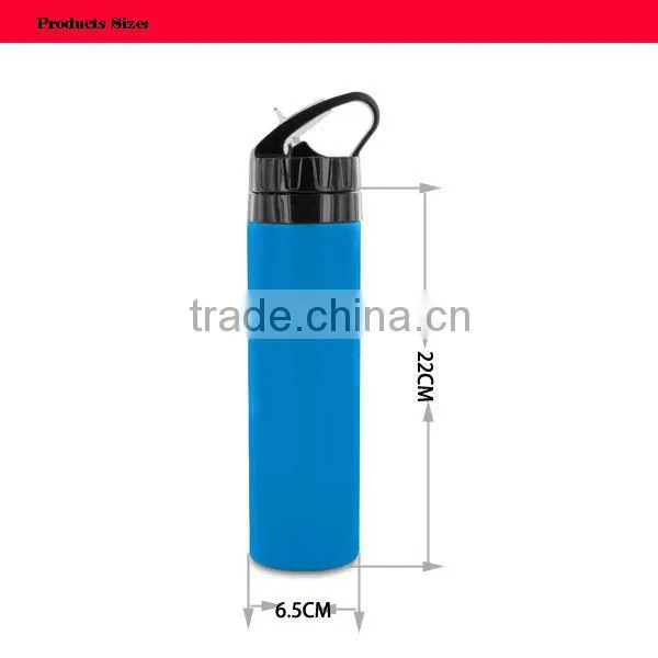 popular fashionable BPA free silicone water bottle drink bottle sport bottle wholesale