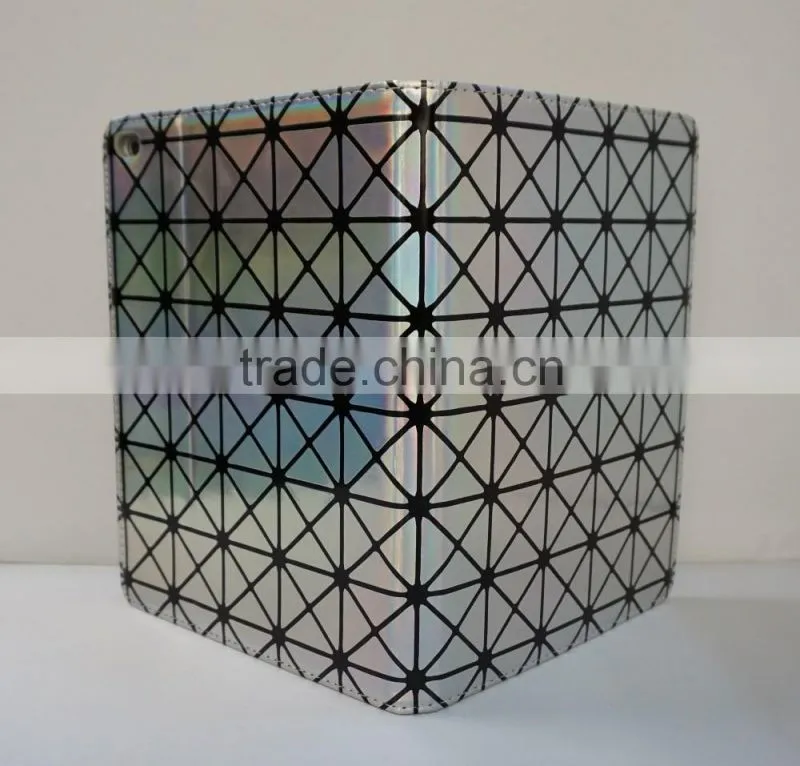 Wholesale OEM premium shiny laser pu leather stand case for iPad pro