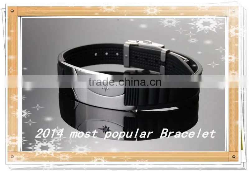 2015 new health power sport negative ions silicon bracelet