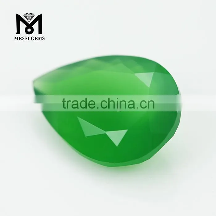New Arrival Faceted Pear Cut 10 x 14 Loose Gems Green Jade