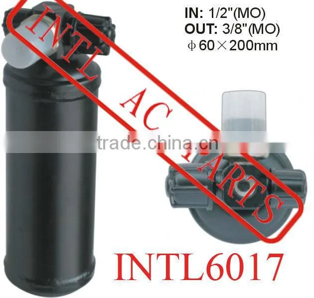 Air conditioning ac Receiver Drier a/c receiver Dryer / Accumulator IN: 1/2" OUT: 3/8" (MO) 60x200mm Filter Drier with switch