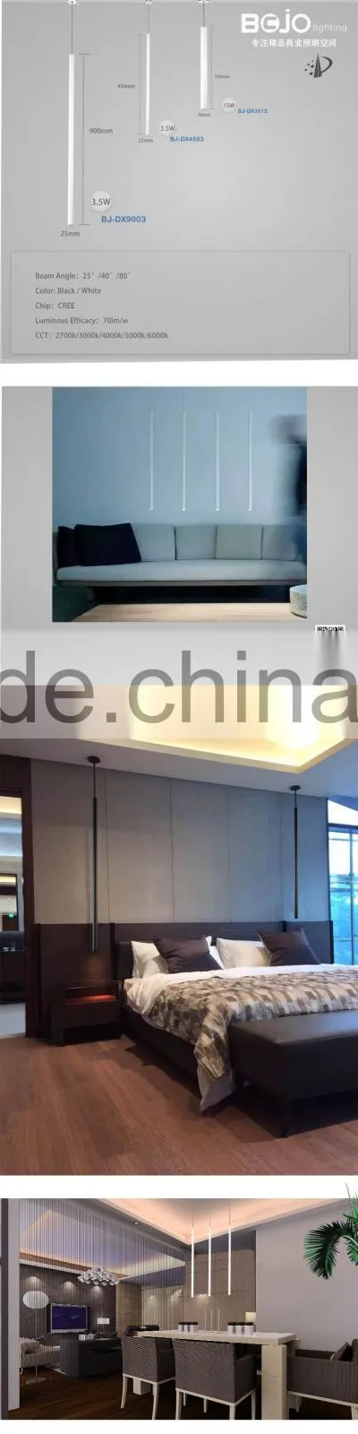 Display room beautiful aluminum hanging lamps led pendant light