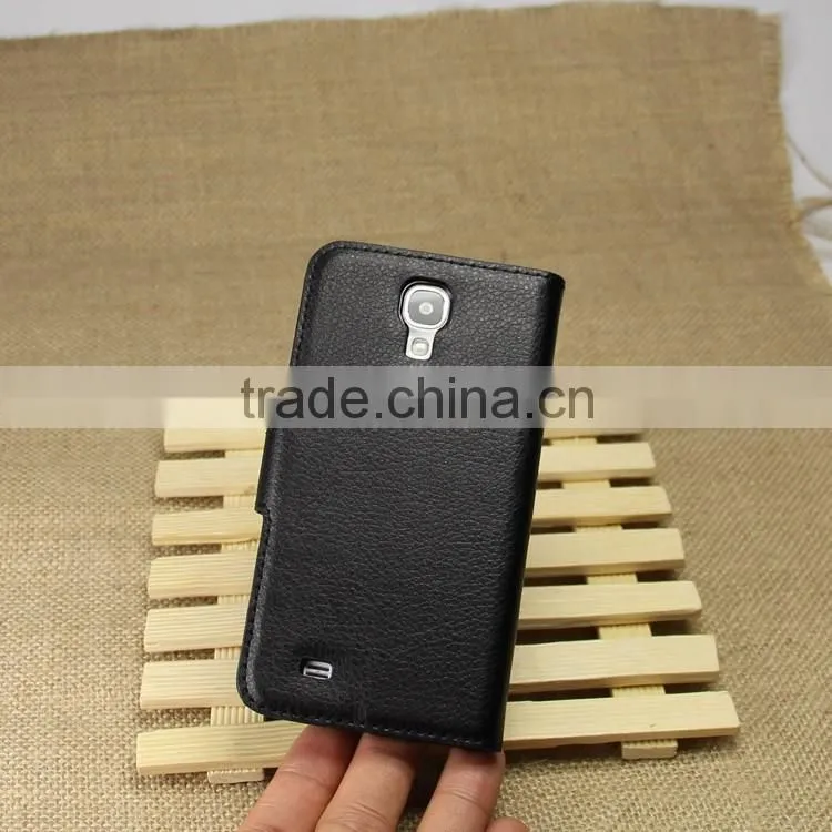 Hot Selling Ultra Thin Lichee PU Leather Case Wallet Folio Flip Cover for Samsung GALAXY S4 i9500