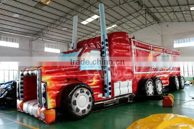 EN14960 Fantastic Red Car Inflatable Obstacle Course