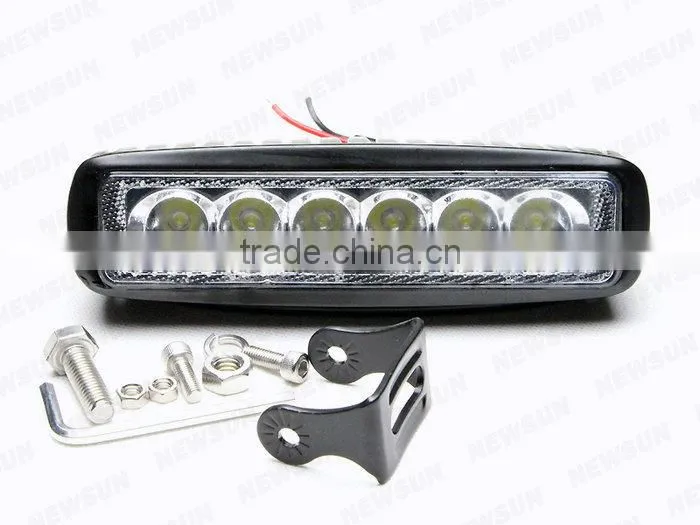 black housing flood offroad 18W LED off road work lamp 18w LED worklight lamp 12V/24V 18W LED work light bar bulbs