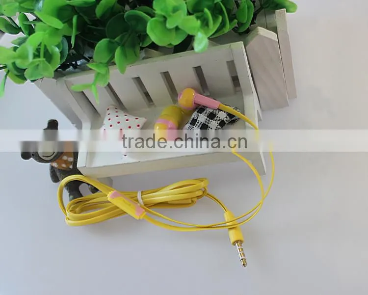 Colorful Earphones 'New Products Earphones Headphones With Mic,Flat Cable Earphone.