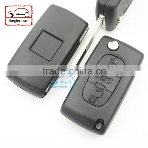 High Quatity Citroen romote flip key shell 3 button VA2 blank with battery place 0536 Citroen key cover