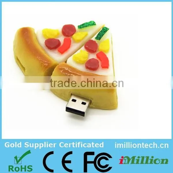 Large quantity factory pizza shaped usb flash drive