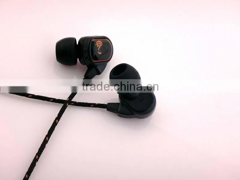 Top quality earphones stereo best-selling braided wire earphones headphones