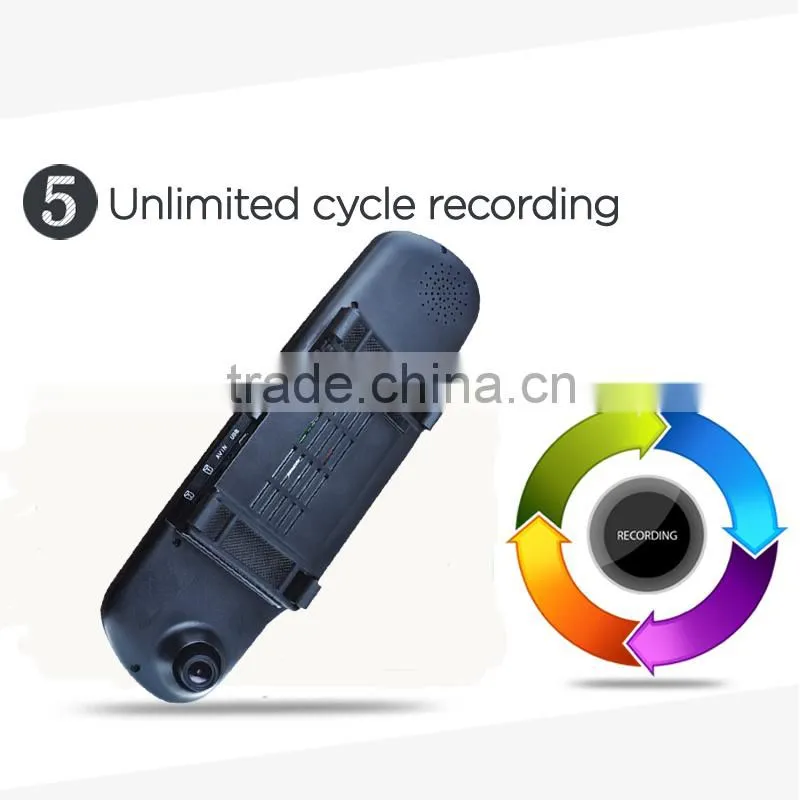 G-sensor motion detect Rearview mirror car camera