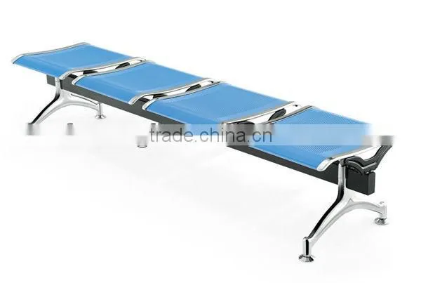 metal steel salon waiting bench