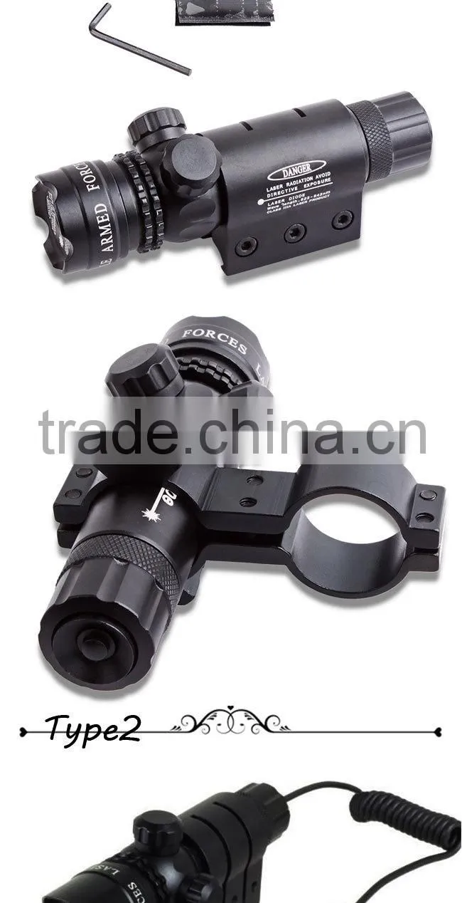 BIJIA tactical green red mil dot laser sight scope