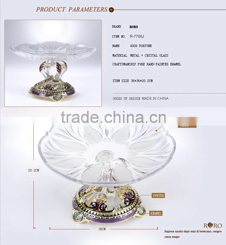 RORO Good Fortune craft house warming gift antique glass fruit plate