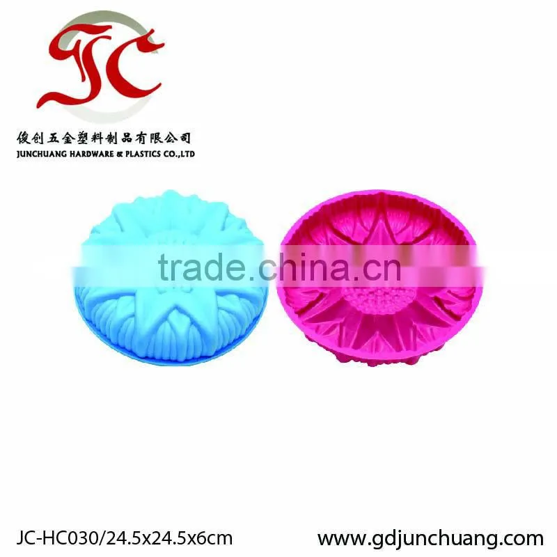 Big rose flower shape silicone cake plate