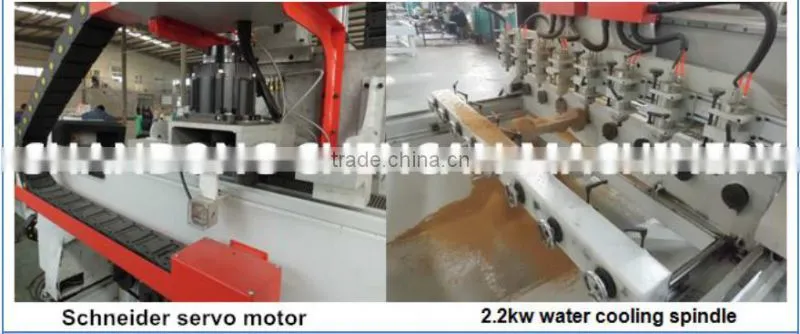 cylindrical wood multi heads 4 axis cnc router machine