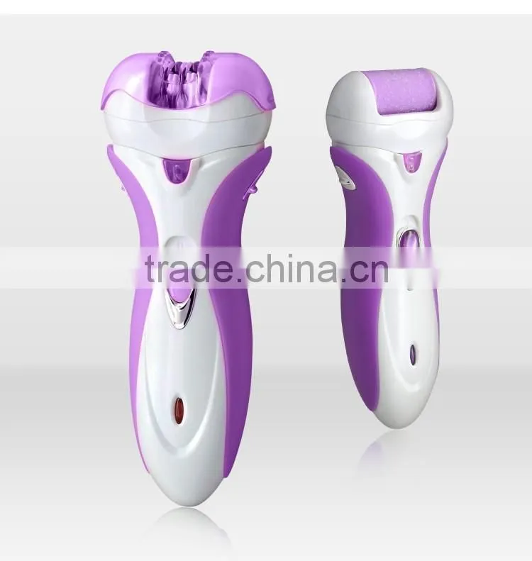 Kemei2531 New 4 in 1 Multi-function Women Shave Electric Epilator & Foot Care Callous Remover