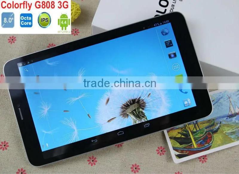 Original Colorful G808 Tablet 3G WCDMA OS 4.2 MTK6592 Octa Core 1+8GB 5MP+2MP 8.0"1280*800 MINI phone call tablet