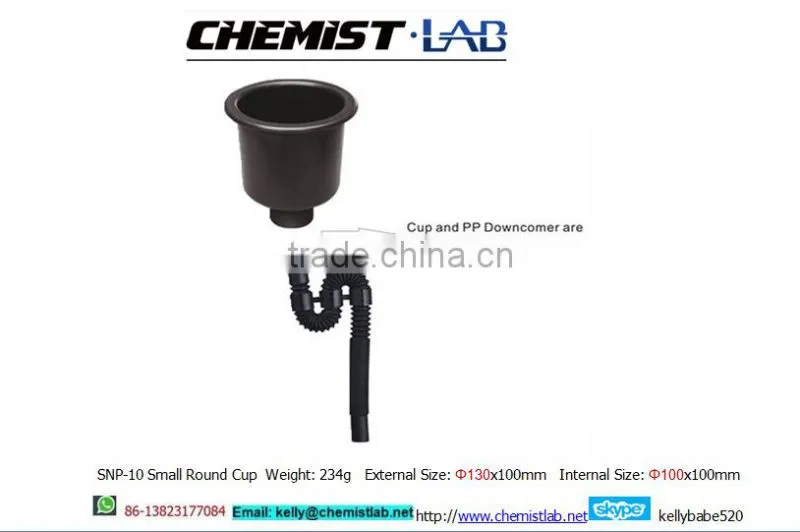 Chemical Resistant Plastic Bottle Trap for Sink