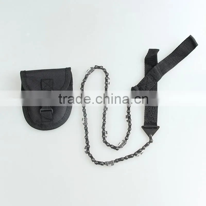 Survival Saw chain Pocket Chainsaw with Pouch, 24-inch Manual type chain saw wood cutting machine