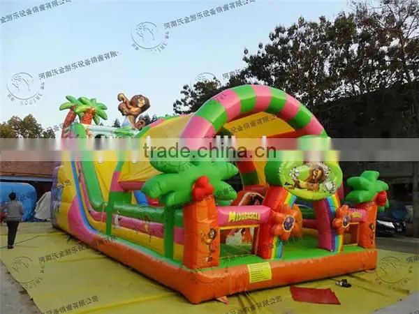 Large inflatable fun city inflatable climbing slide park for sale
