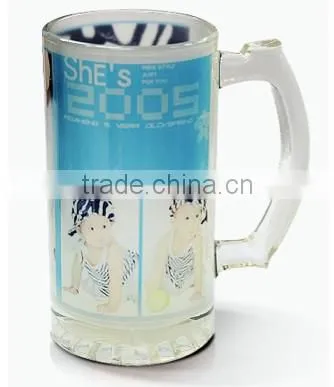 2015 hot selling cheap Sublimation 22oz glass beer mug