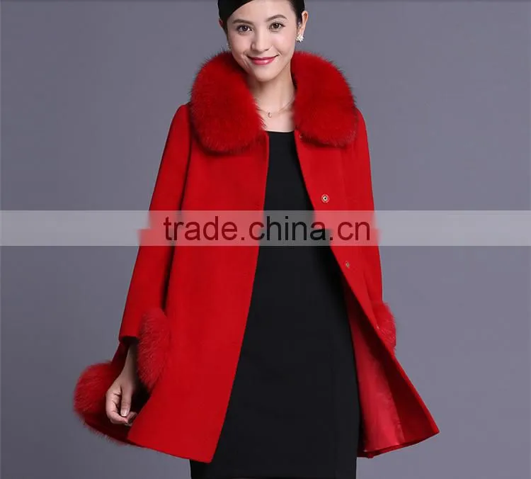 Women 100% cashmere winter coat
