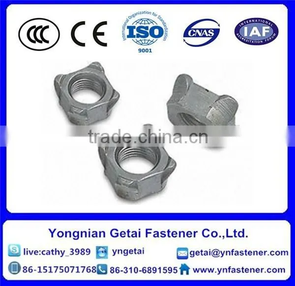 square nuts DIN928 carbon steel M4 M6 M8 M10 hot dip galvanized electro galvanized