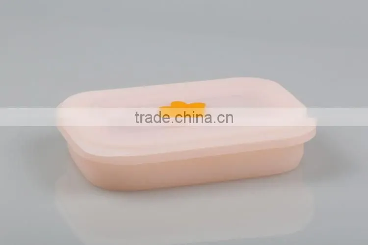 Factory Price silicon meal box rectangle take away lunch box with lock