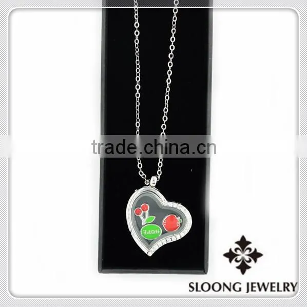 Fashion Pendant Charm Locket Living Memory Heart Necklace