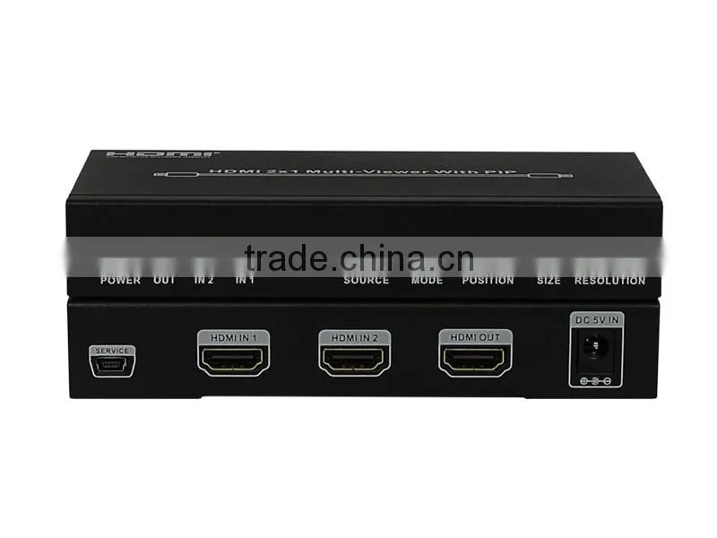 Factory price High speed HDMI switch 2x1 Multi-Viewer With picture in picutre, support scaler