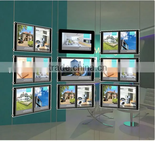 Cable Display System A3 A4 Acrylic Pocket Great For Real Estate Windows