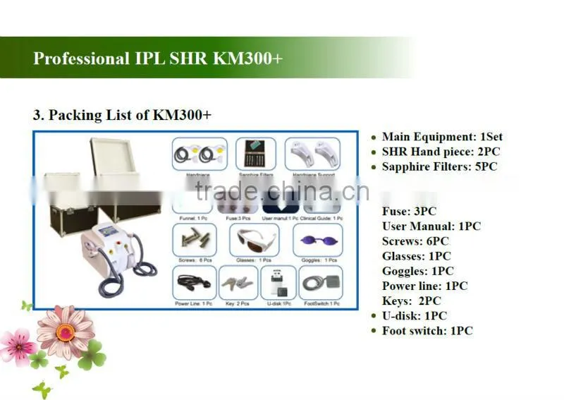 2014 portable In motion ipl laser facial rejuvenation machine