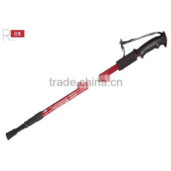 New product 3 sections Straight shank alpenstock hiking walking sticks