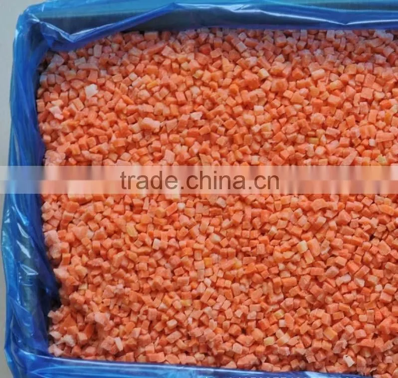 Good quality 10mm frozen IQF red pepper dices