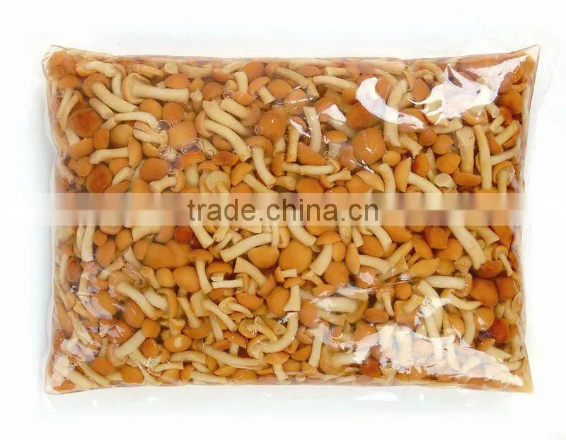 Vacuum boiled fresh eryngii mushroom in bags