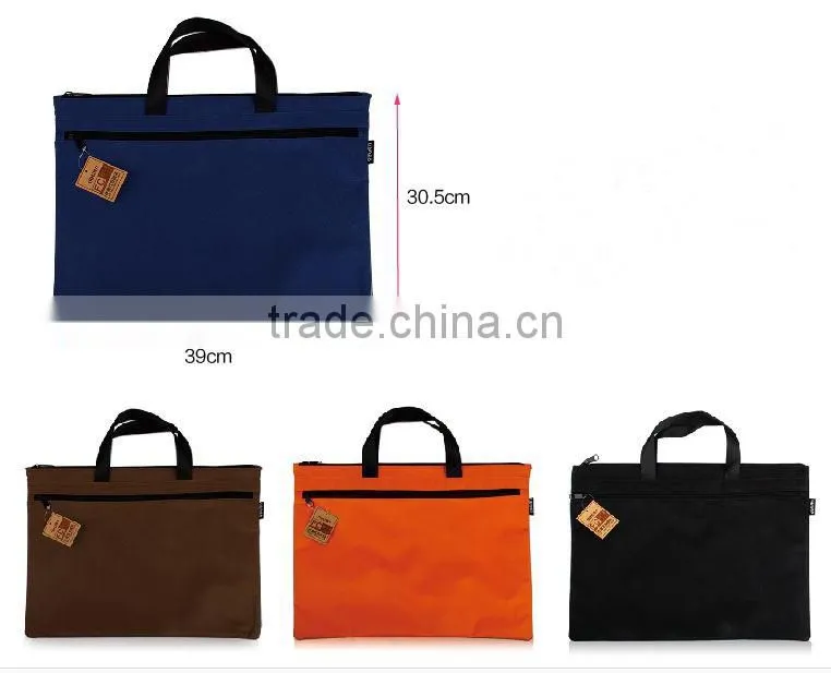 China supplier polyester Zipper hand Document Bag a4, Conference Tote Bag