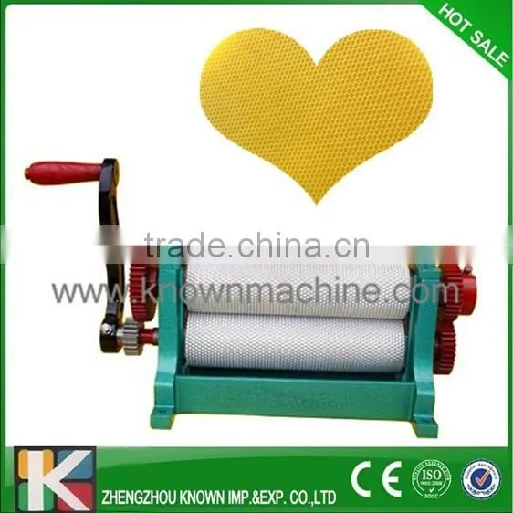 making beeswax foundation/beeswax foundation embosser