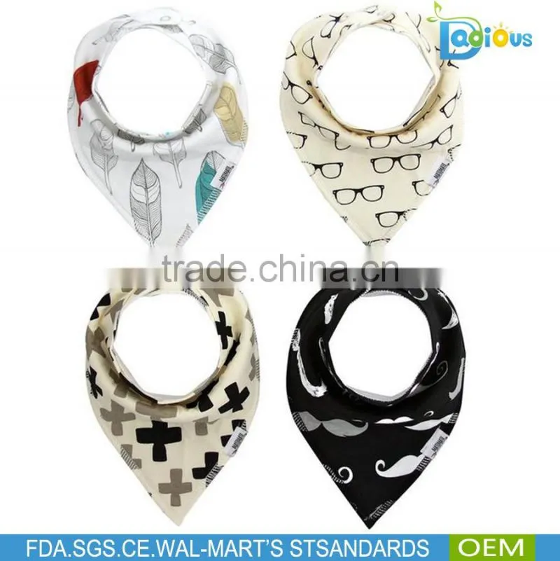 wholesale New arrival fashion cotton triangle baby bandana bibs baby bib for boys girls