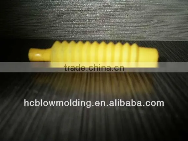 OEM Blow Molding Yellow plastic HDPE corrugated pipe plastic Pipe Elbow for sale