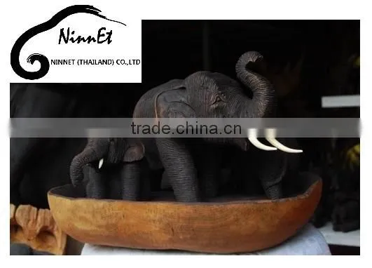 Wood Carved Elephant from Thailand