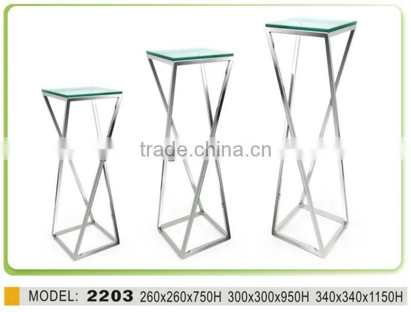 wholesale beautiful glass flower stand for living room wedding furniture