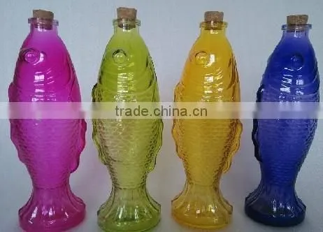Fish shaped glass bottle, aroma glass bottle