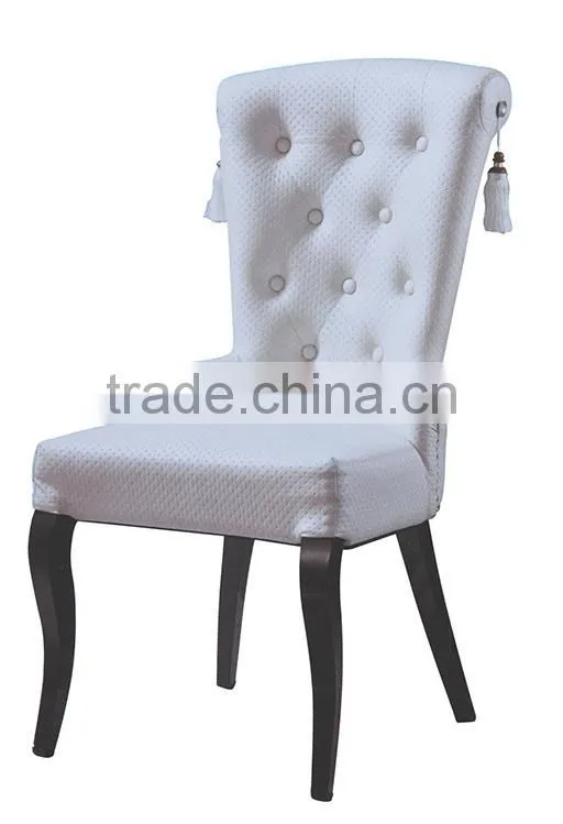 white PU leather America style upholstered dining chair QL-B904