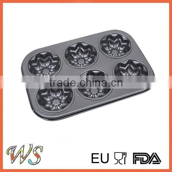 6 Cups Non-stick Carbon Steel Bake Ware